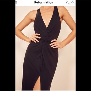 Reformation Fortuna Dress- Large/Black